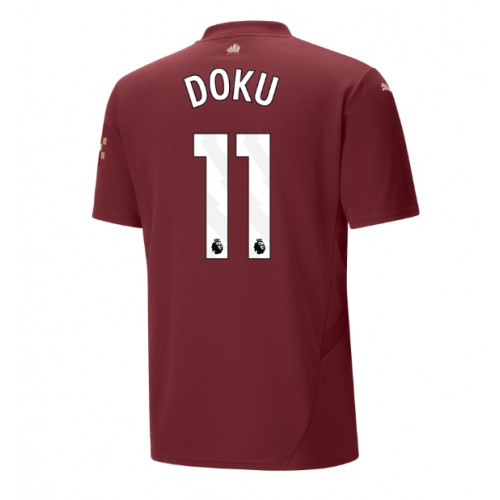 Dres Manchester City Jeremy Doku #11 Rezervni 2024-25 Kratak Rukav